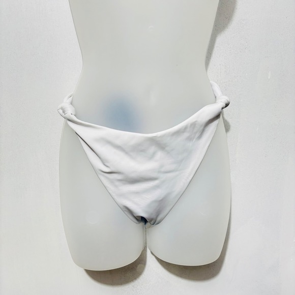 asos design Other - ASOS‎ White Bikini Bottoms Knotted High Leg Swimsuit Sz 8 beach cruise Resort